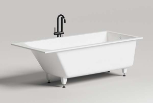 Ванна из искусственного камня Salini Cascata, 170х75, белый глянцевый