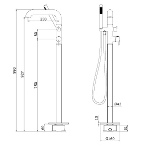 Смеситель для ванны Ganzer GZ03181