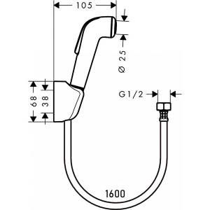 Гигиеническая лейка Hansgrohe 32122000
