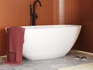 Ванна из искусственного камня Belux Осло белый матовый Solid Surface
