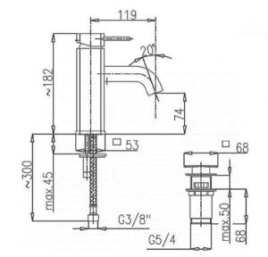 Смеситель для умывальника Armatura Brylant 4302-811-0