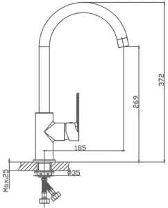 Смеситель для кухонной мойки Haiba HB70617