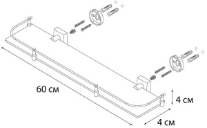 Полка Fixsen Kvadro FX-61303B