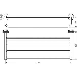 Полка для полотенец с держателем Hansgrohe Logis Universal 41720000