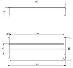 Полка Deante Silia Gold ADI Z531
