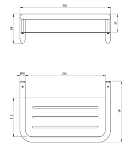 Полка Deante Silia Gold BR ADI R551