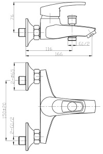 Смеситель для ванны WeltWasser WW MX ISAR 503