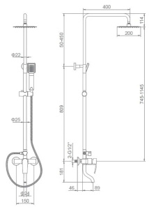 Душевая стойка Ledeme L2443