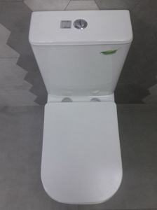 Напольный унитаз CeramaLux 1222A безободковый (с крышкой SoftClose), белый