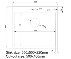 Кухонная мойка Stellar S5550NB-Decor / S6050NB-Decor с коландером и дозатором, 55х50, нано черный декор