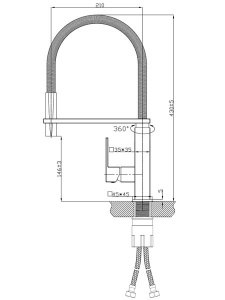 Смеситель для кухонной мойки Ganzer GZ16037-F