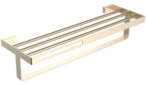 Полка для полотенец с держателем Boheme Q Gold 10947-G / Matt Gold 10947-MG, золото