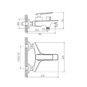 Смеситель для ванны Haiba HB60548-7