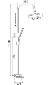 Душевая стойка Shevanik S8236T