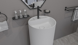 Умывальник Whitecross Pantheon белый матовый Solid Surface