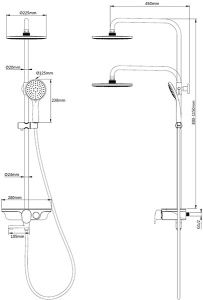 Душевая стойка WeltWasser WW DP 1020 BL