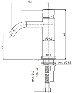 Смеситель для умывальника Paffoni Light LIG071ROSE
