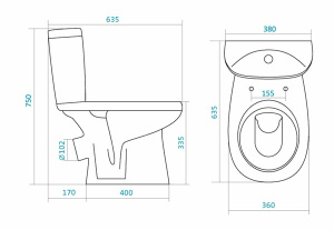Напольный унитаз Santek Анимо 1WH302134, белый