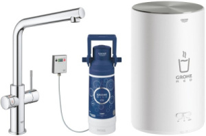 Смеситель для кухонной мойки Grohe Red Duo 30327001 / 30327DC1 в комплекте с бойлером, хром