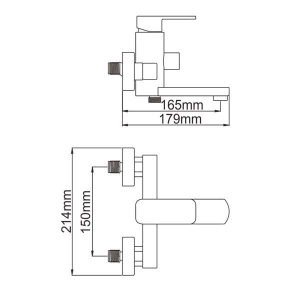 Смеситель для ванны Ledeme H33 L3233