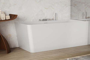 Ванна из искусственного камня Belux Турин ТУ-1600 белый матовый Solid Surface, 160х70, белый матовый