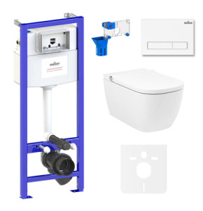 Комплект инсталляции 7 в 1 Lavinia Boho Relfix Smart V-Clean 87561117 / 87561118 / 87561119 / 87561120, белый