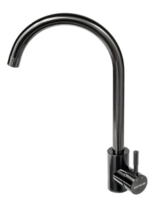 Кухонная мойка Avina Futur FK Eco Embossing Pop-up Mixer Plus Black Nano со смесителем, дозатором и коландером, 50х50, графит