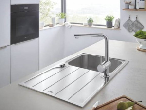 Кухонная мойка Grohe K500 31571SD1 + смеситель Grohe Minta 32168000