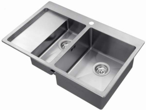 Кухонная мойка AquaSanita Steel Luna 151 N, 78х50 L, сталь