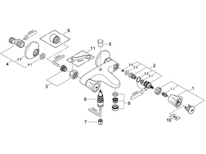 Смеситель для ванны Grohe Costa L 25450001
