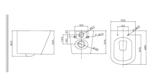 Подвесной унитаз Taliente Coretto CR25200