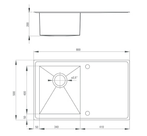 Кухонная мойка Deante Sinope ZDS-011P