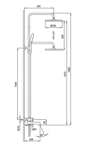 Душевая стойка Gappo G2406