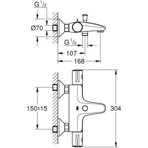 Набор смесителей Grohe 124422 c душевым гарнитуром