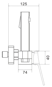 Смеситель для биде Shevanik S4105H-1 / S4105T-1, черный матовый
