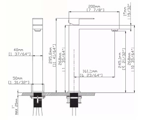 Смеситель для умывальника Gid Anchel SS979-CH-D