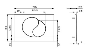 Кнопка для инсталляции Iddis Unifix 002 UNI02MWi77 / UNI02MBi77, белый глянцевый