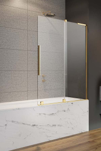 Душевая шторка на ванну Radaway Furo SL Gold PND II Door, 100х120 левая, прозрачный