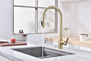 Смеситель для кухонной мойки Paulmark Universal Un213880-SBG с подключением к фильтру воды