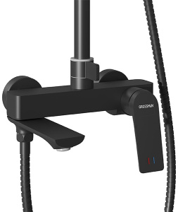 Душевая стойка Grossman Cosmo 500.K35.02.210 / 500.K35.02.420, черный матовый