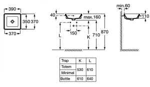 Умывальник Roca Gap Square 3270Y7000