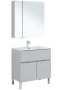 Шкаф-зеркало Aquanet Алвита New 80 серый