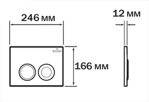 Кнопка для инсталляции Milleau Nuage MR0425K-A5.01 / MR0425K-A5.02, сатин (хром матовый)