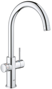 Смеситель для кухонной мойки Grohe Red Duo 30079001 / 30079DC1 в комплекте с бойлером, хром