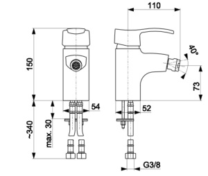 Смеситель для биде Armatura Kwarc 4207-015-00