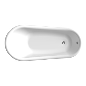 Ванна из искусственного камня Belux Ладья ВЛА 1600 белый матовый Solid Surface, 160х75