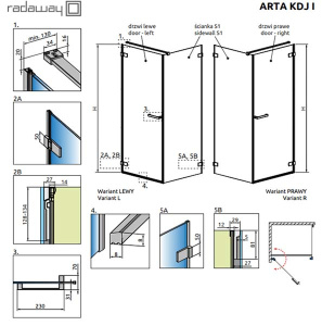 Боковая стенка Radaway Arta S1 70