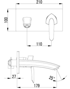 Смеситель встраиваемый Lemark Mars LM3526C (1 функция)