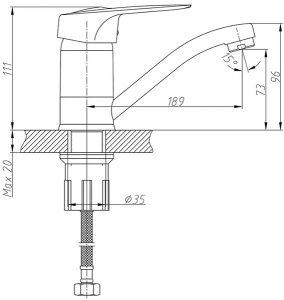 Смеситель для кухонной мойки Haiba HB4504-2