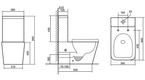 Напольный унитаз Triton-Pro Tornado Corso TR-CO-3006, белый